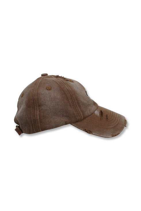 【RESTOCK】WASHED EMBROIDERY LOGO CAP -WASHED BROWN-